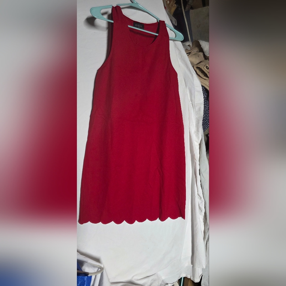 Everly Red and White Midi Skirt